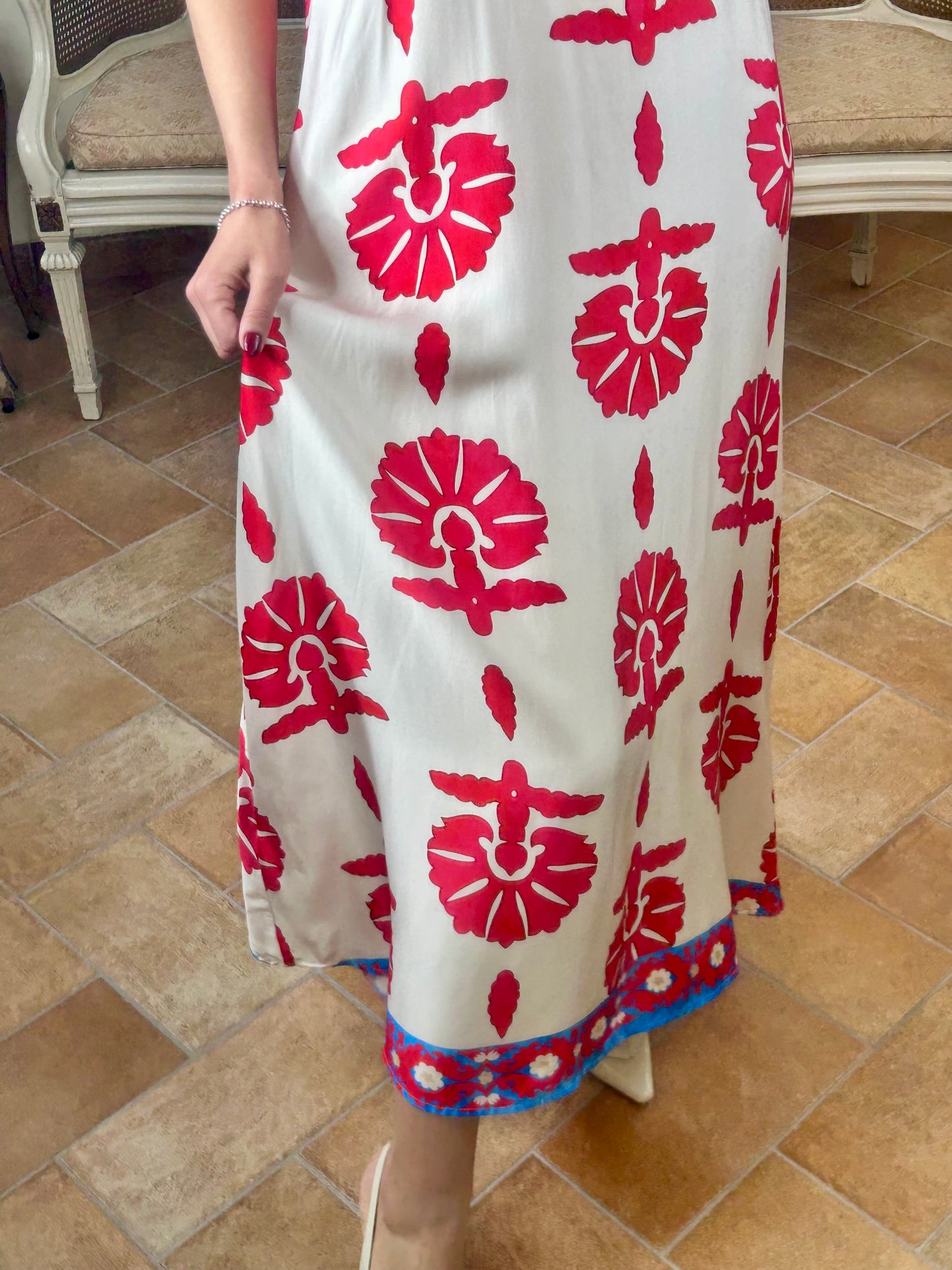 Anonyme EGYPT LONGDRESS red