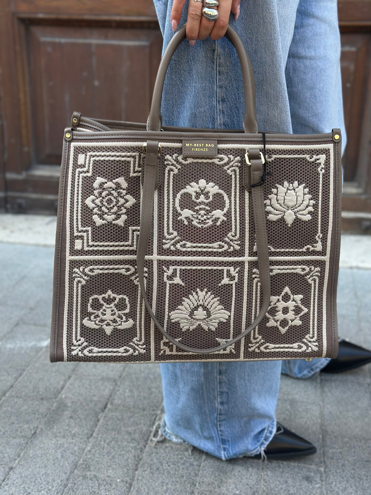My Best Bag ATENA LASHA NATURAL BAROCCO LARGE