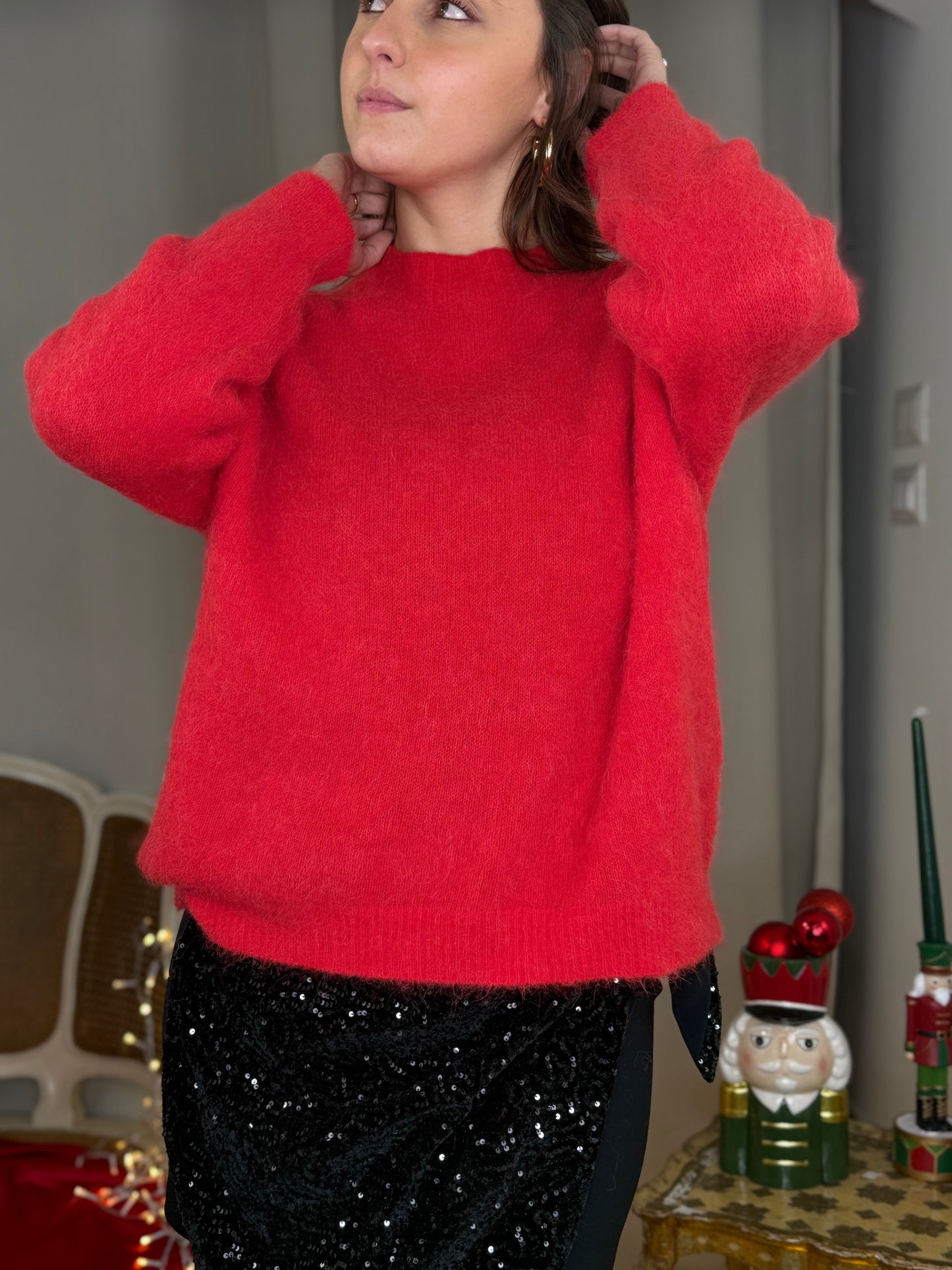 Maglia in baby alpaca ROSSO