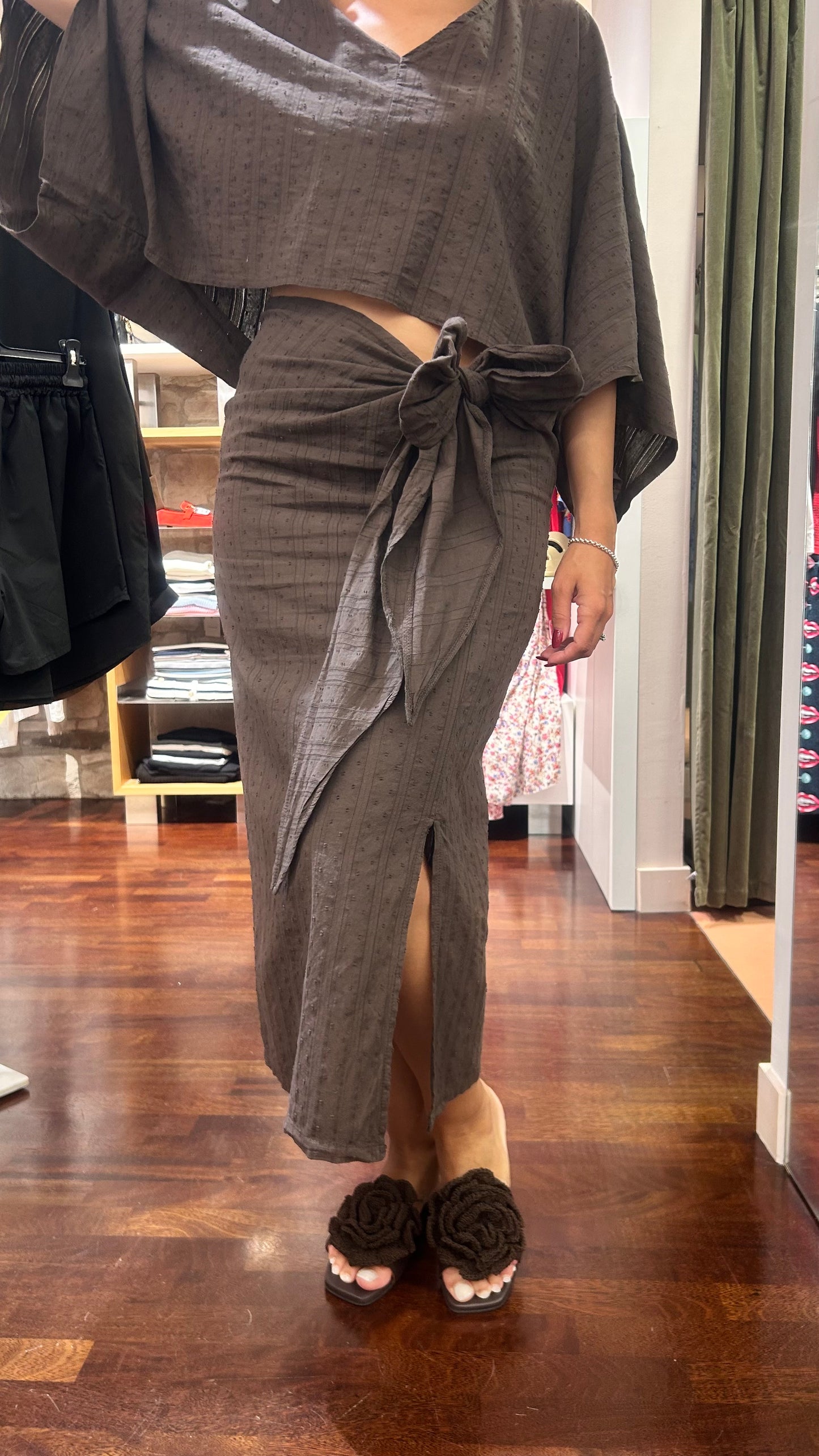 Gonna lunga con fiocco MORO