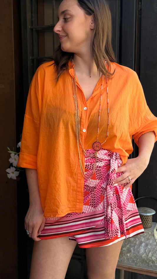 Tensione in Camicia Arancio
