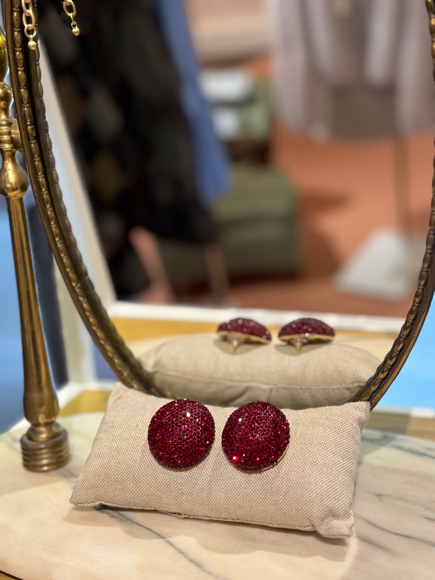 Orecchini Bottoni con strass BORDEAUX