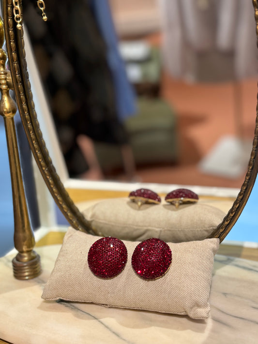 Orecchini Bottoni con strass BORDEAUX