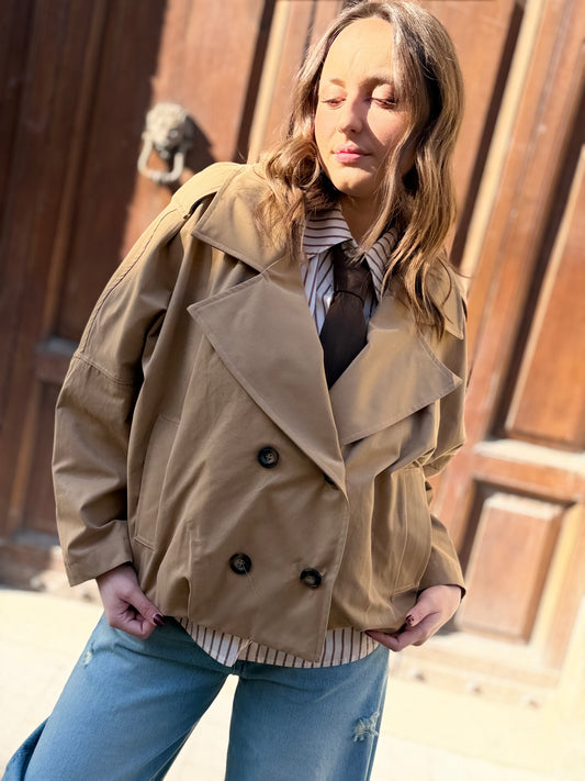 Haveone Trench corto CAMMELLO