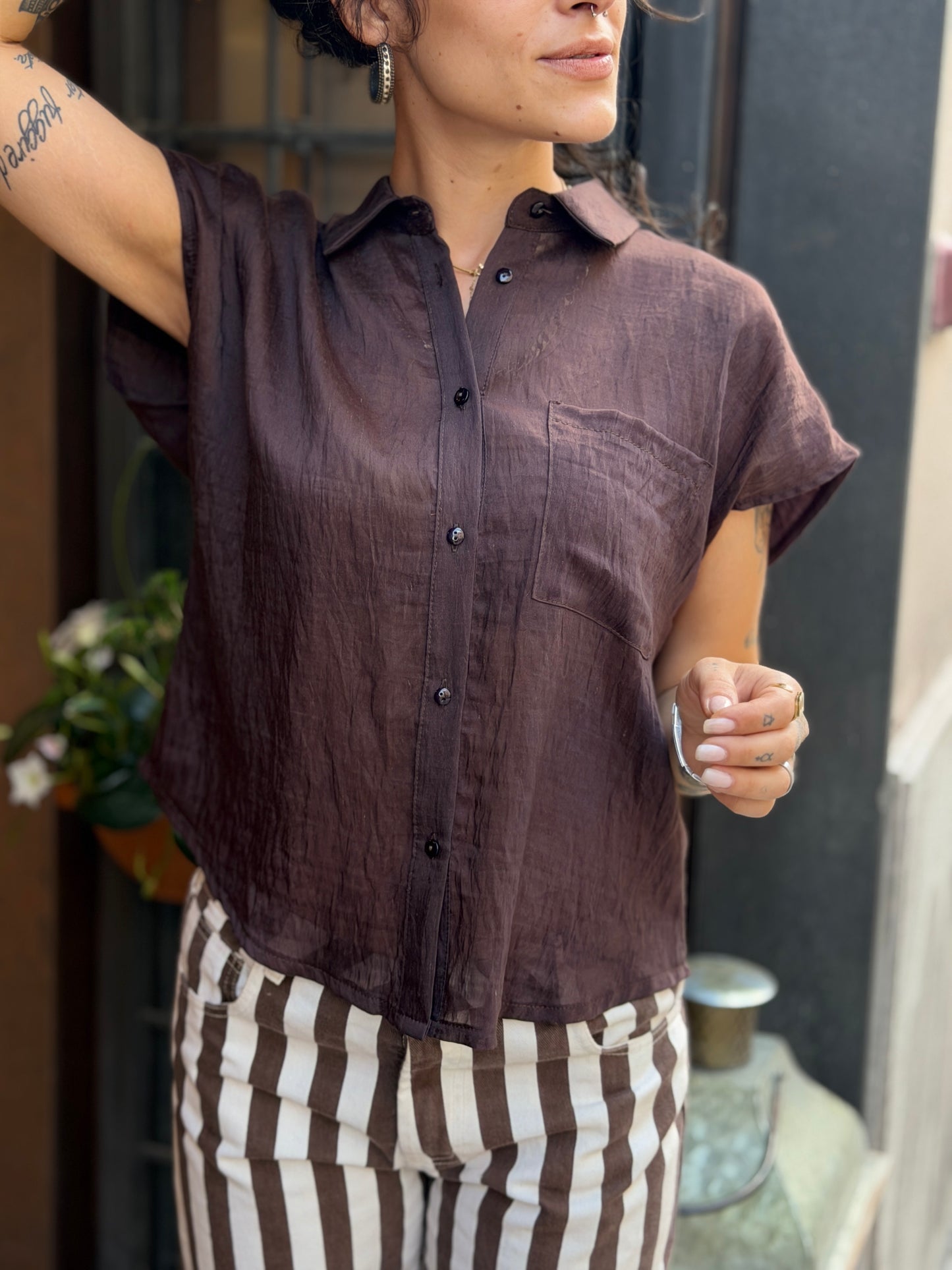 Tensione in Camicia Toscanello, caffè e india