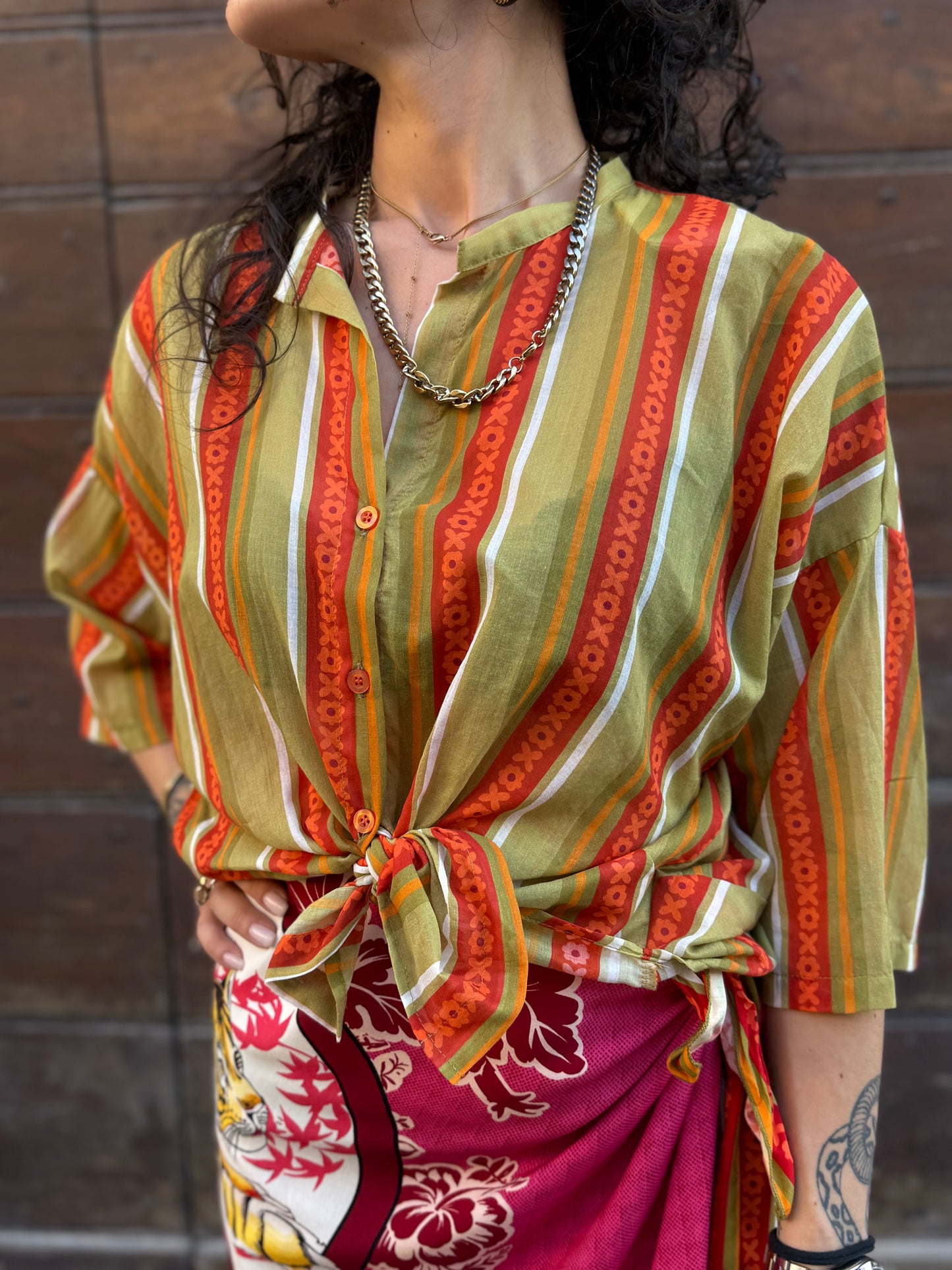 Tensione in camicia coreana FLOWERS
