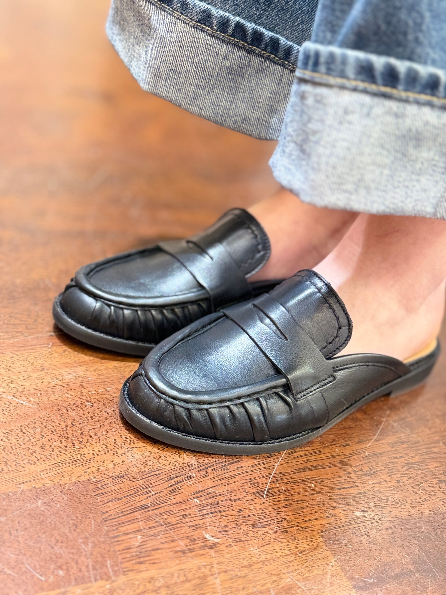 Ovyè Mocassino Sabot in pelle Nero