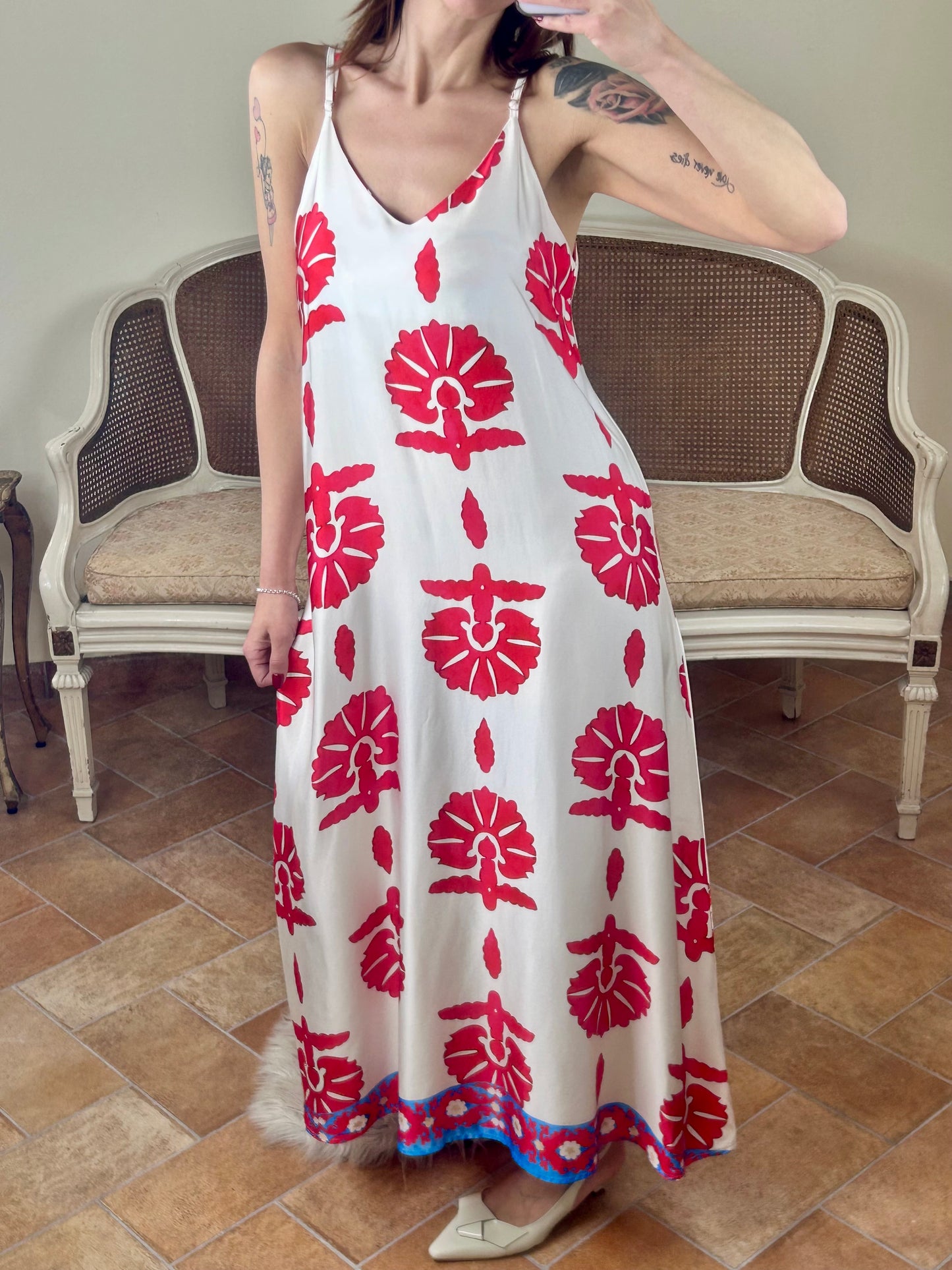Anonyme EGYPT LONGDRESS red