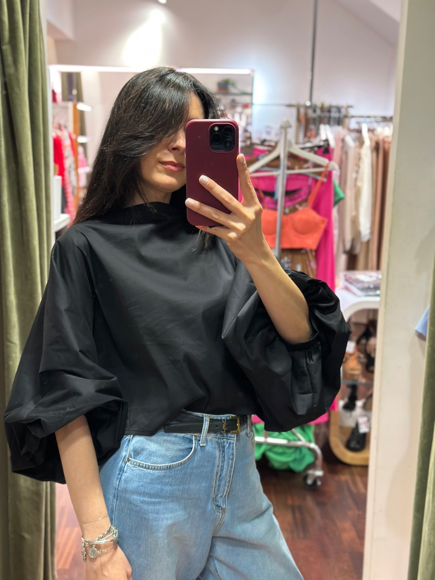 Blusa INES manica a palloncino (disponibile in altre varianti colori)