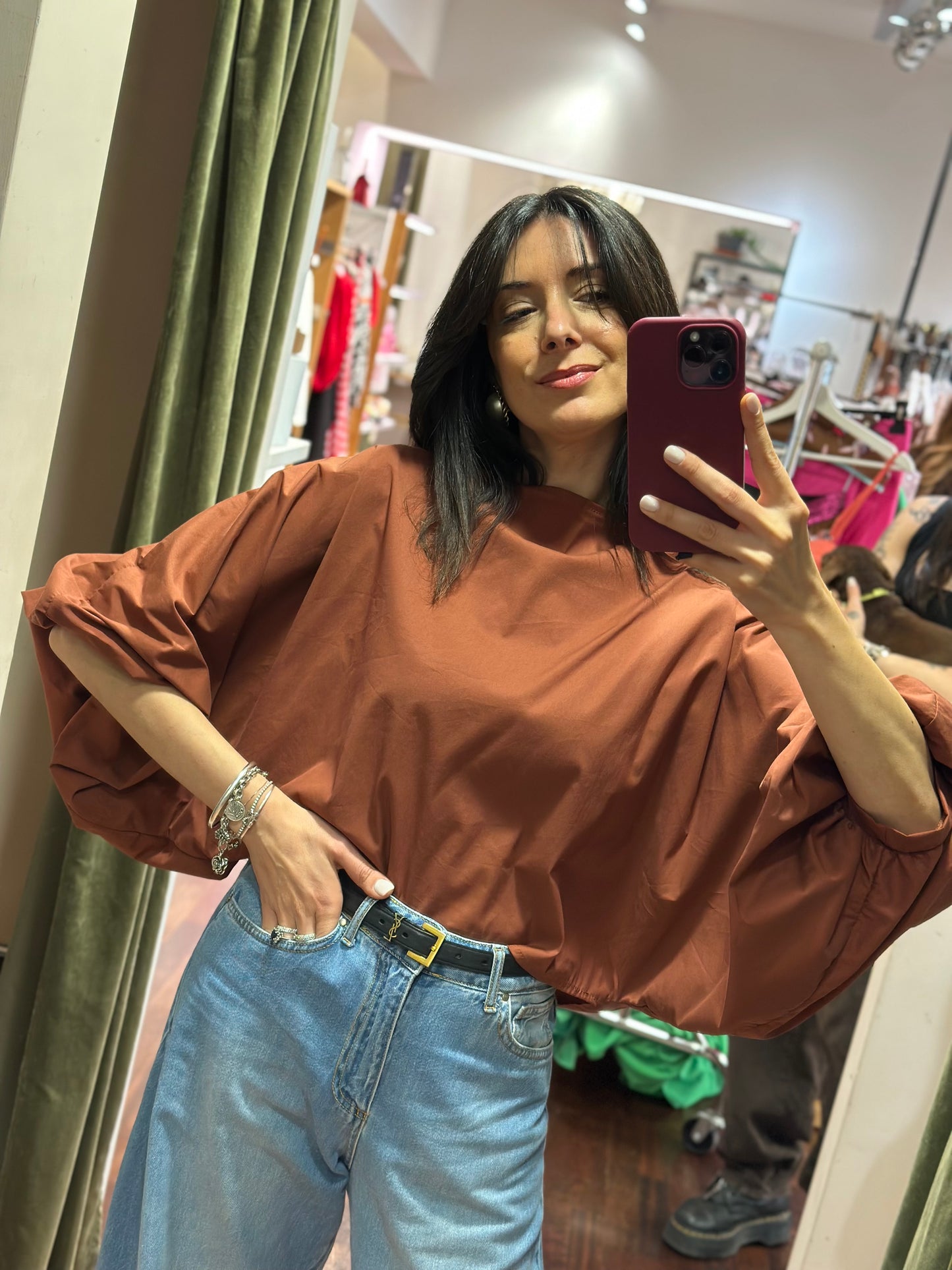 Blusa INES manica a palloncino (disponibile in altre varianti colori)