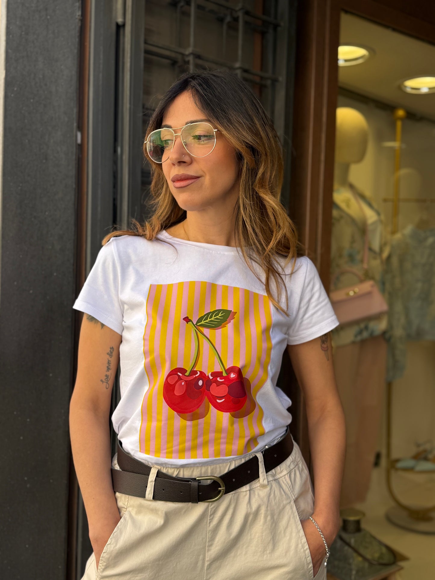 T-shirt stampa "CILIEGIE"