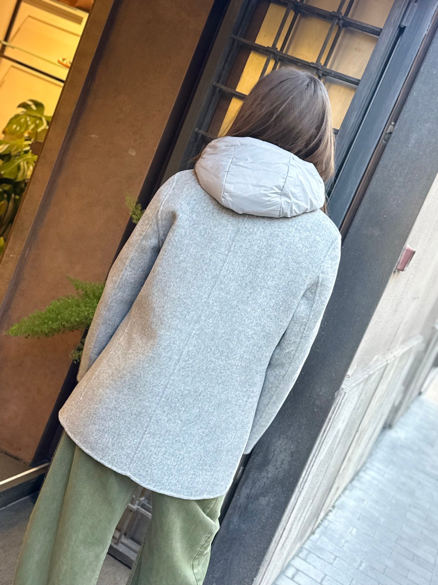 SINCE'RE PARIS Cappotto doppiopetto GREY MELANGE
