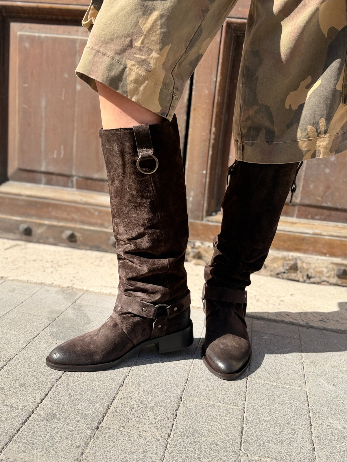 Mimmu BOOTS con fibbie CASTAGNA
