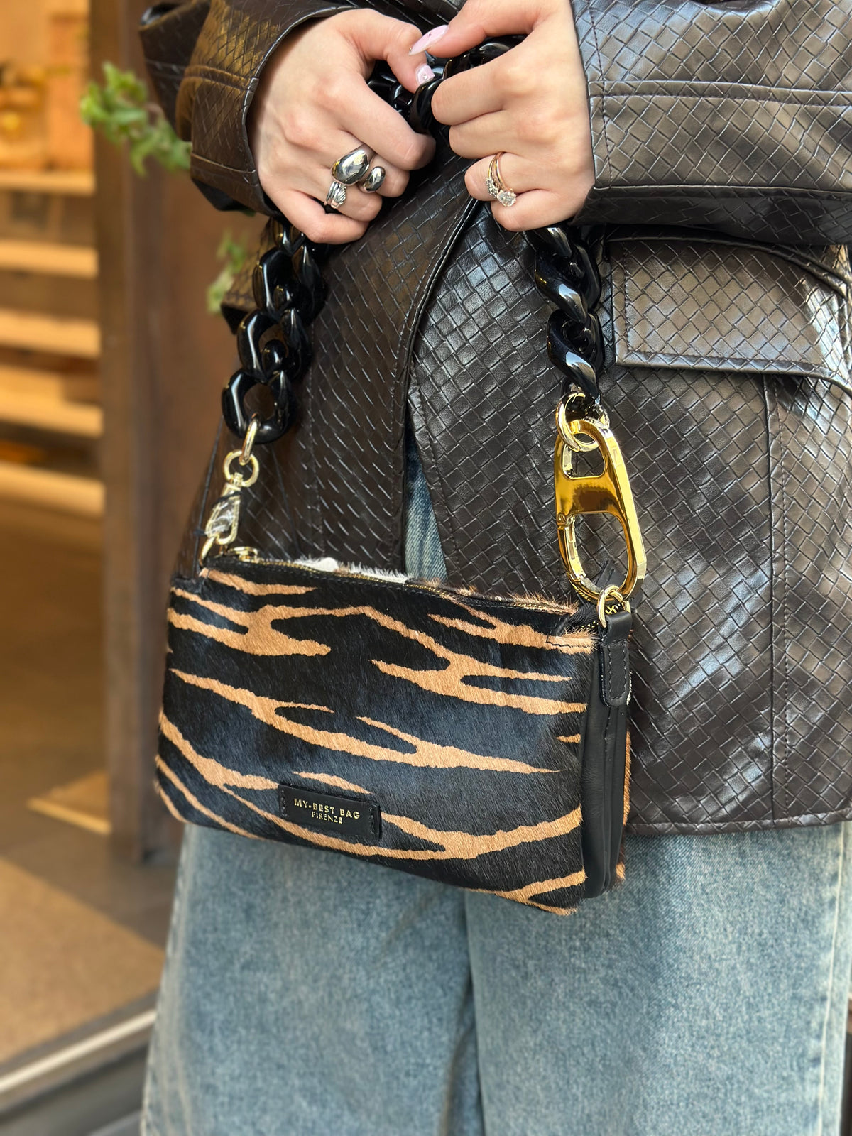 My best bag reflex cavallino double COGNAC/BLACK
