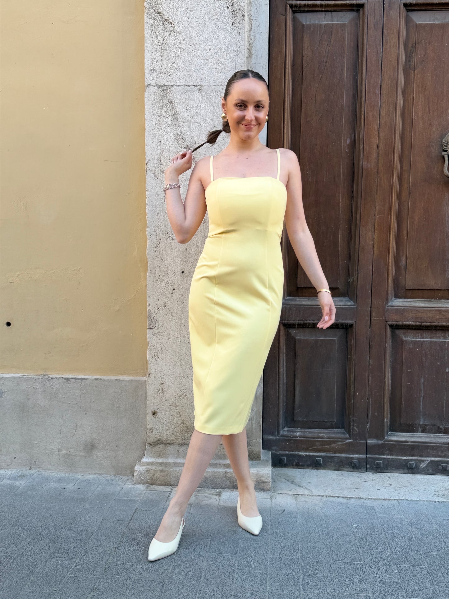 Silence Limited TRACE DRESS LEMON