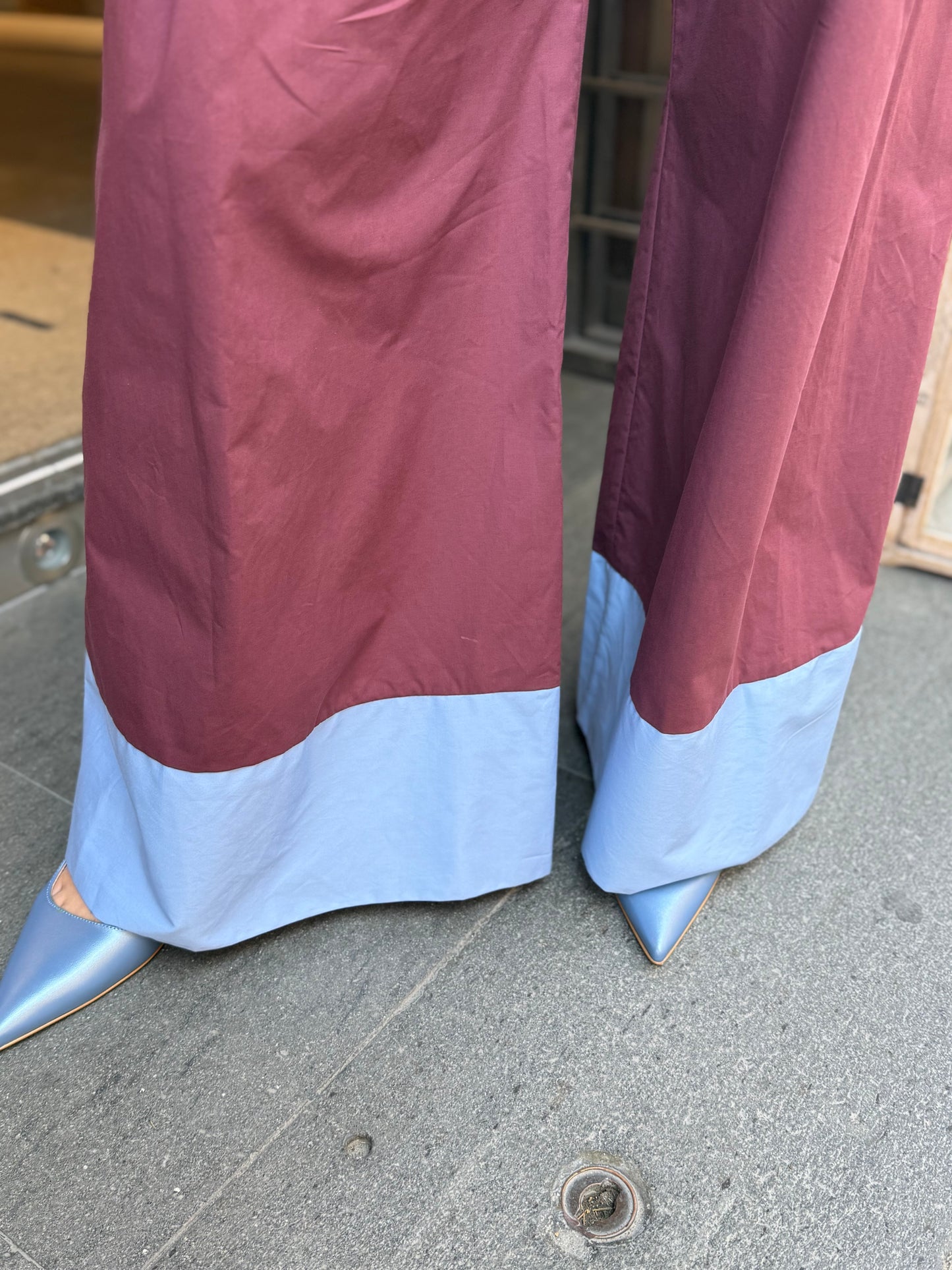 Tensione in Pantalone INDIA/CELESTE