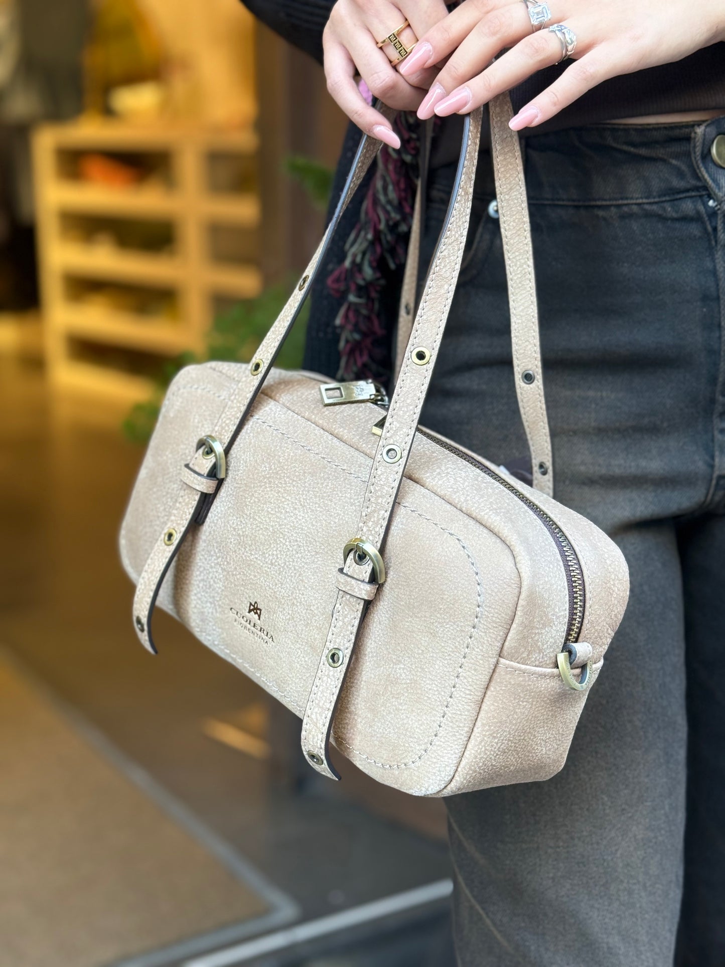 Cuoieria fiorentina EVA SOFT DUFFLE DESERT