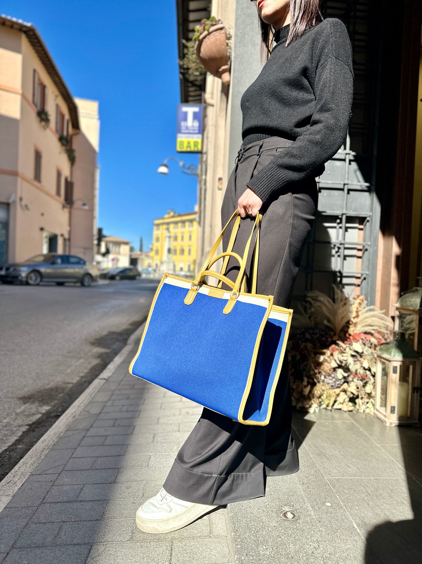 My Best Bag borsa shopping Garden blue