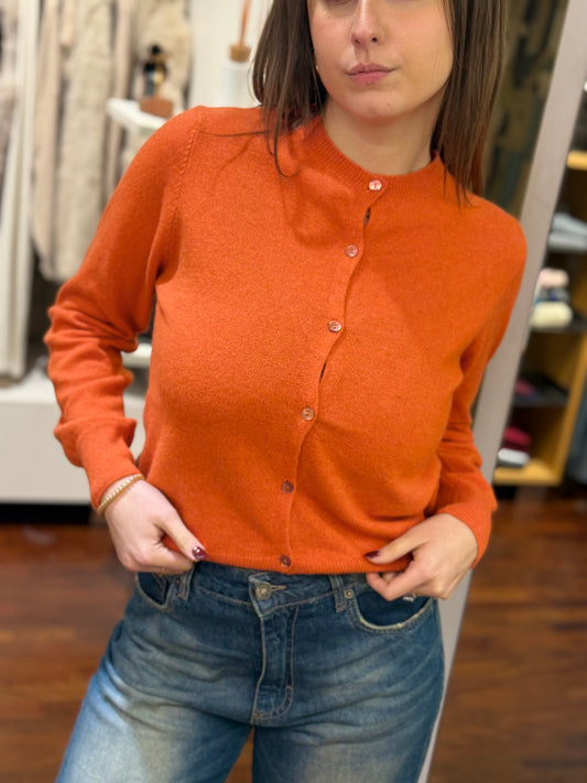 Tensione In Cardigan misto cashmere ARANCIO