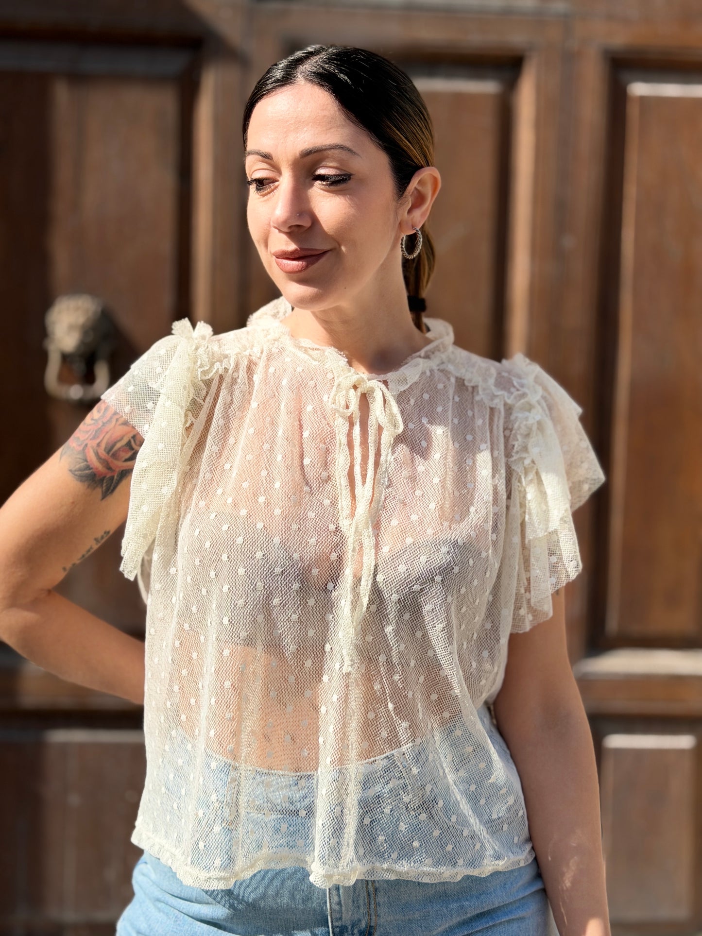 Tensione in Blusa Rouches BURRO
