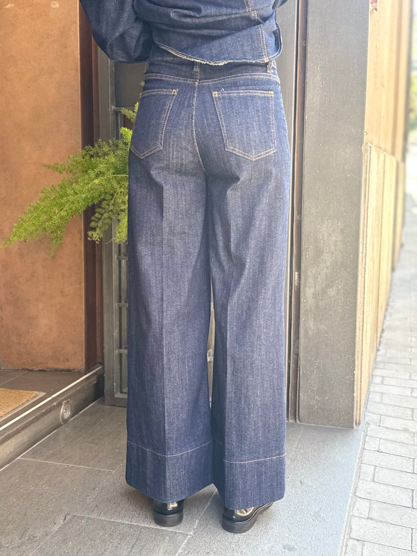 Jeans BLU DENIM SCURO a palazzo
