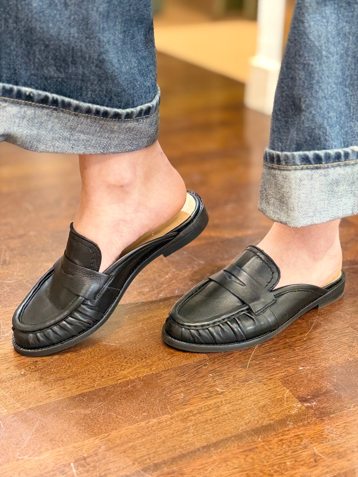 Ovyè Mocassino Sabot in pelle Nero