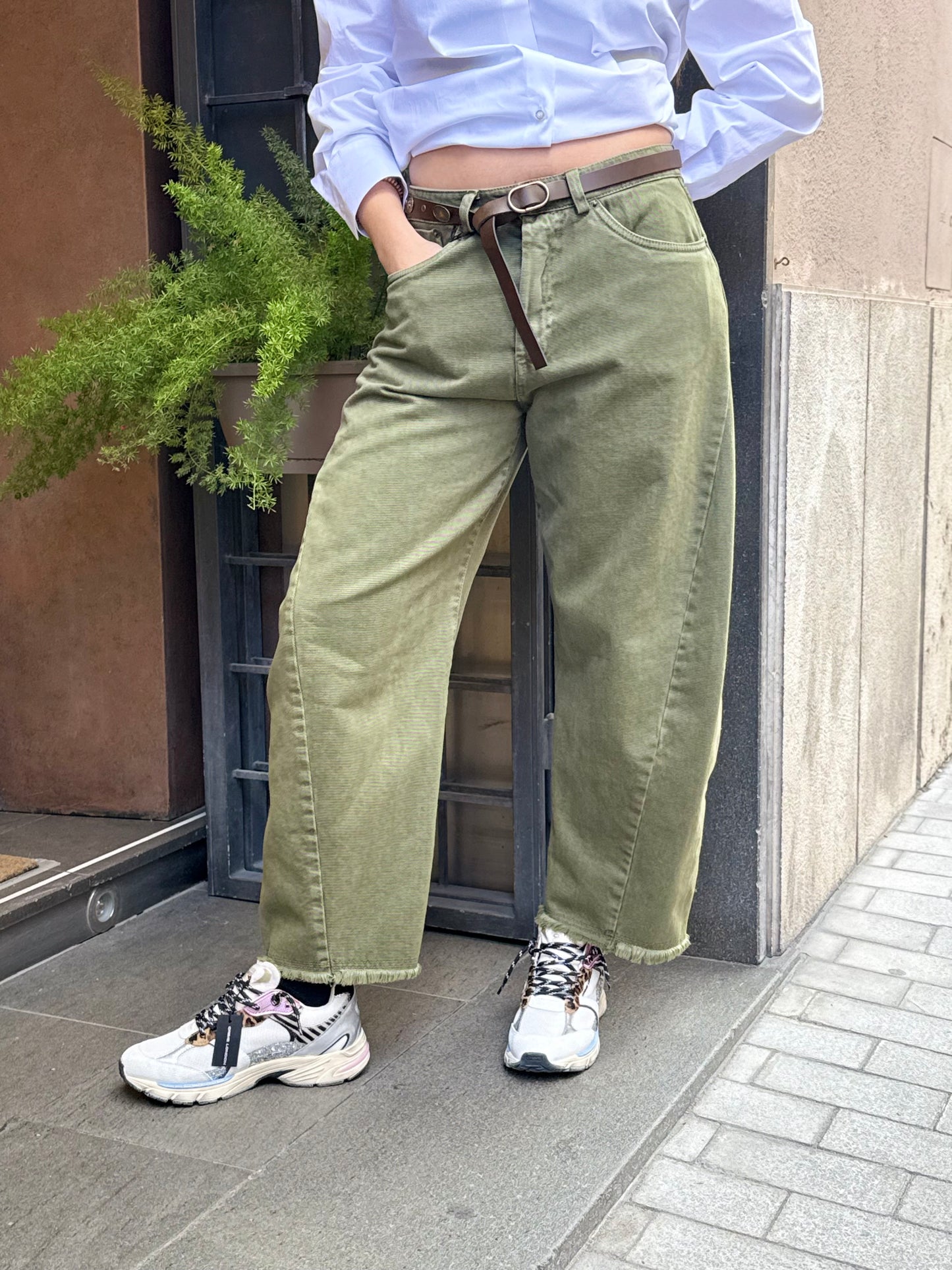 Tensione in Pantalone Barrel MILITARE