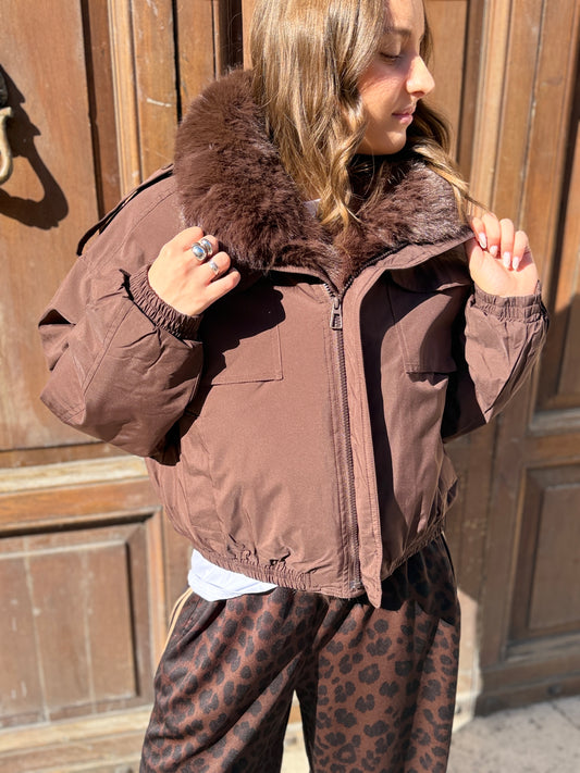 Bomber MORO con ecopelliccia