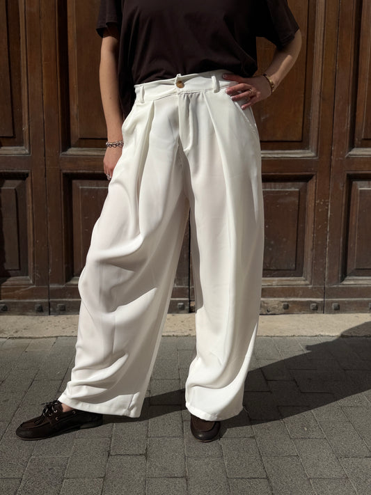 Pantalone Balloon Bianco