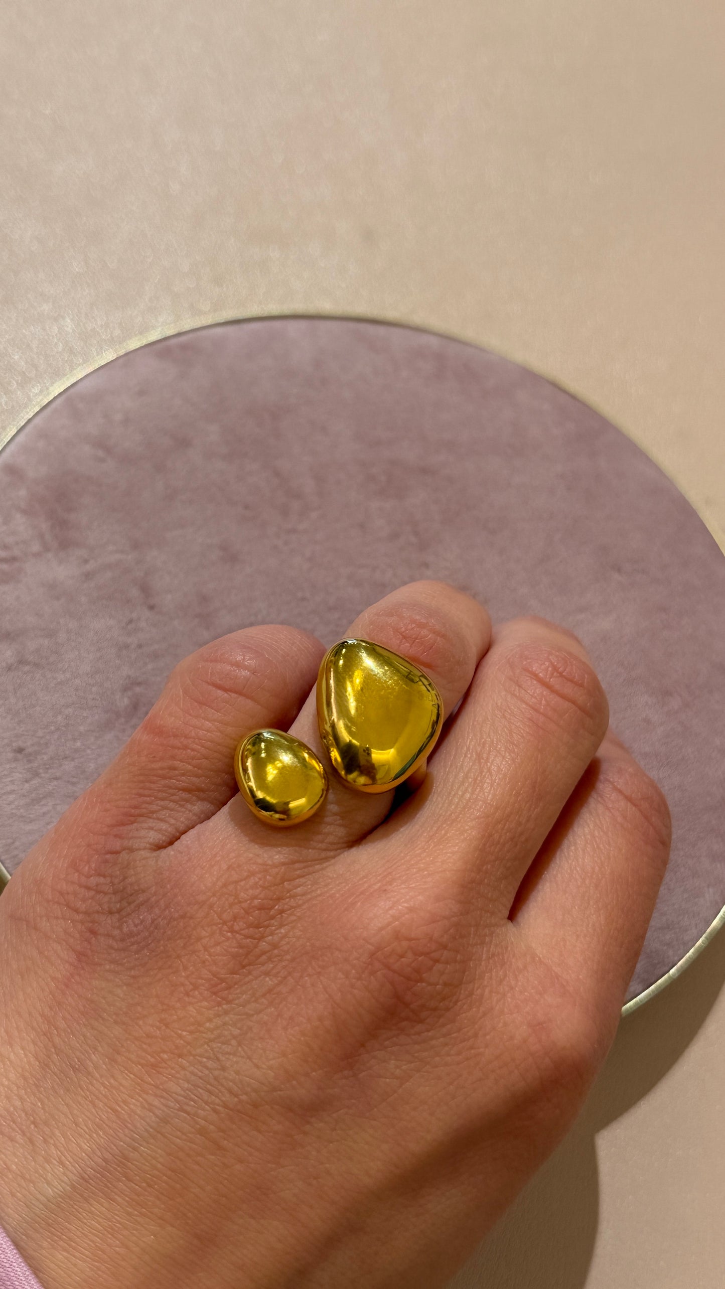 Anello doppio bold Oro