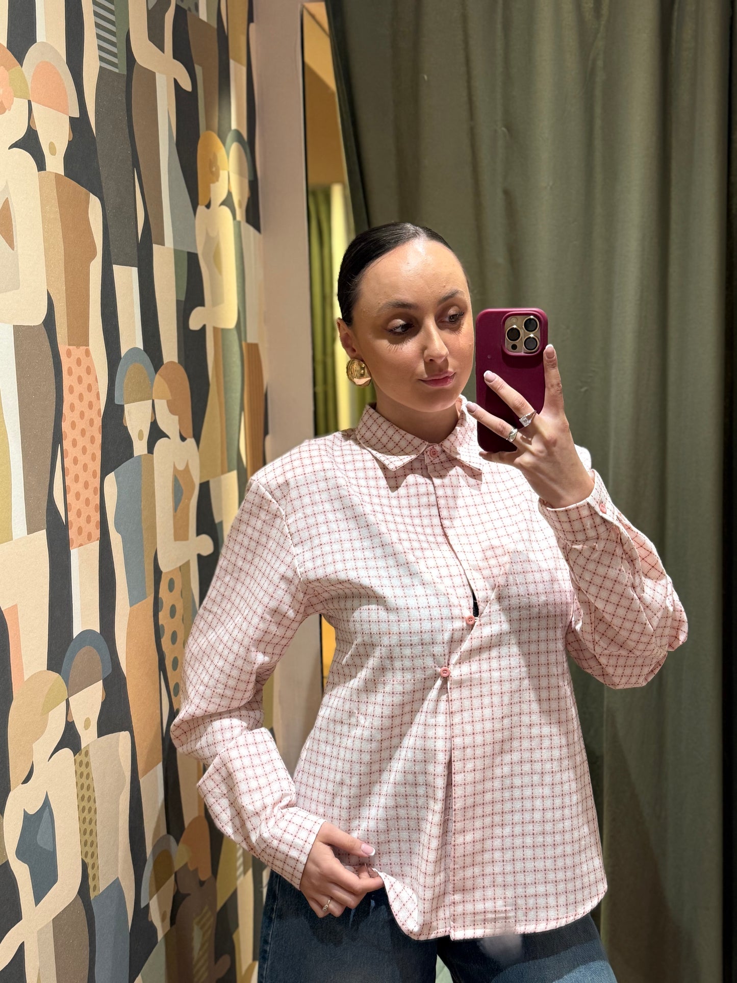 Camicia Check Rosa
