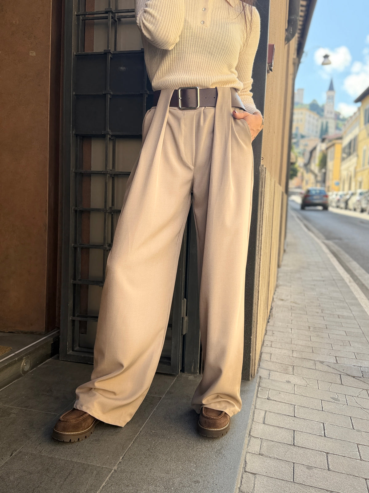 Pantalone palazzo MORO E BEIGE