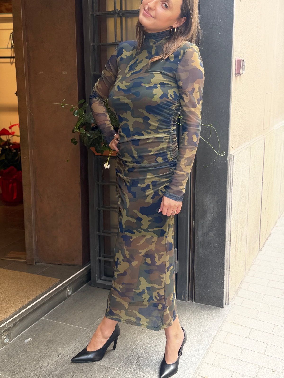 Abito in mesh CAMOUFLAGE