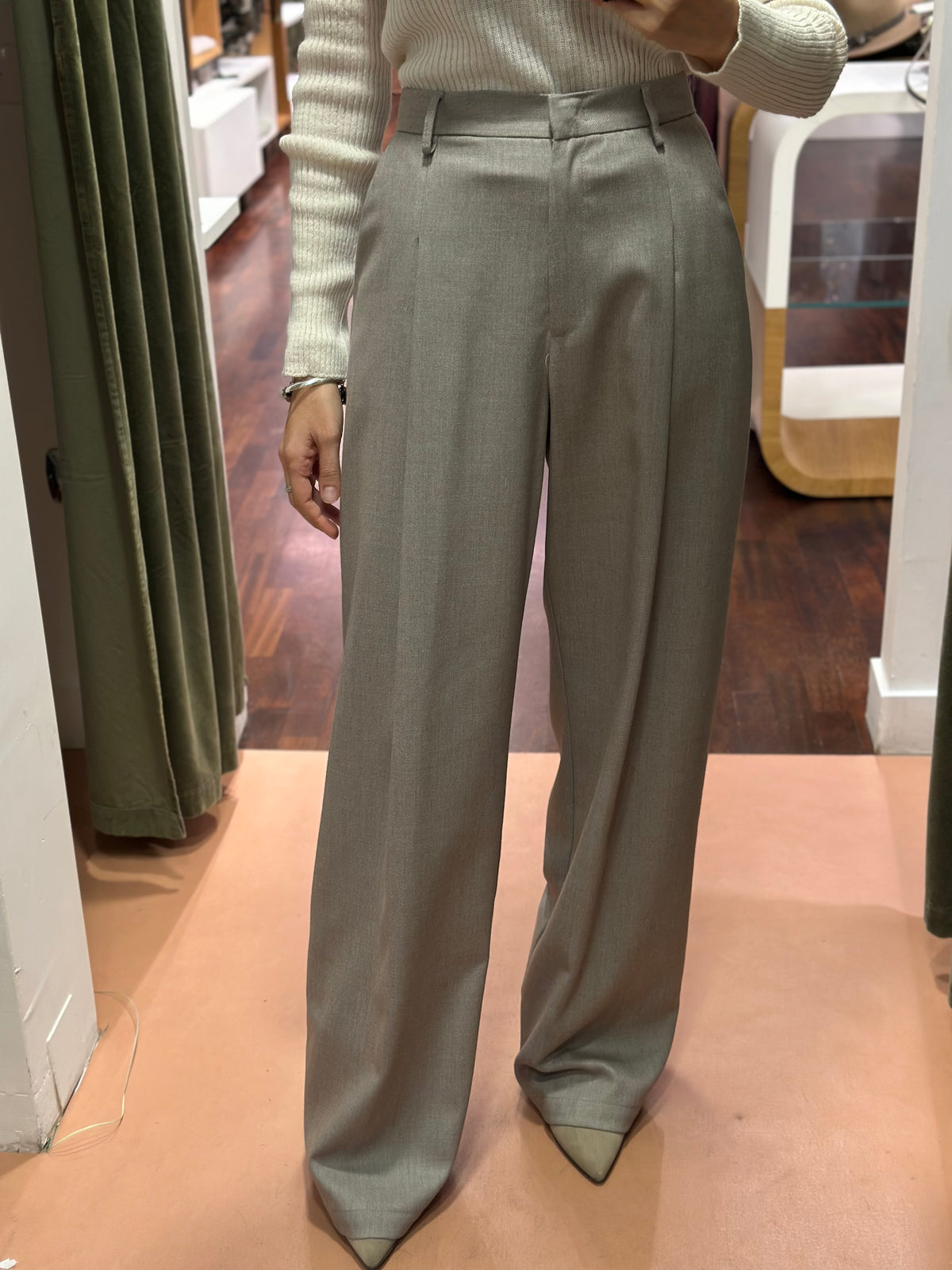 BohemiamVì Pantalone sartoriale TAUPE