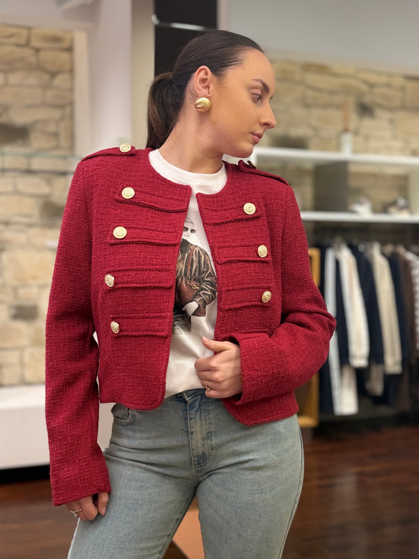 Tensione in Giacca Napoleone ROSSO