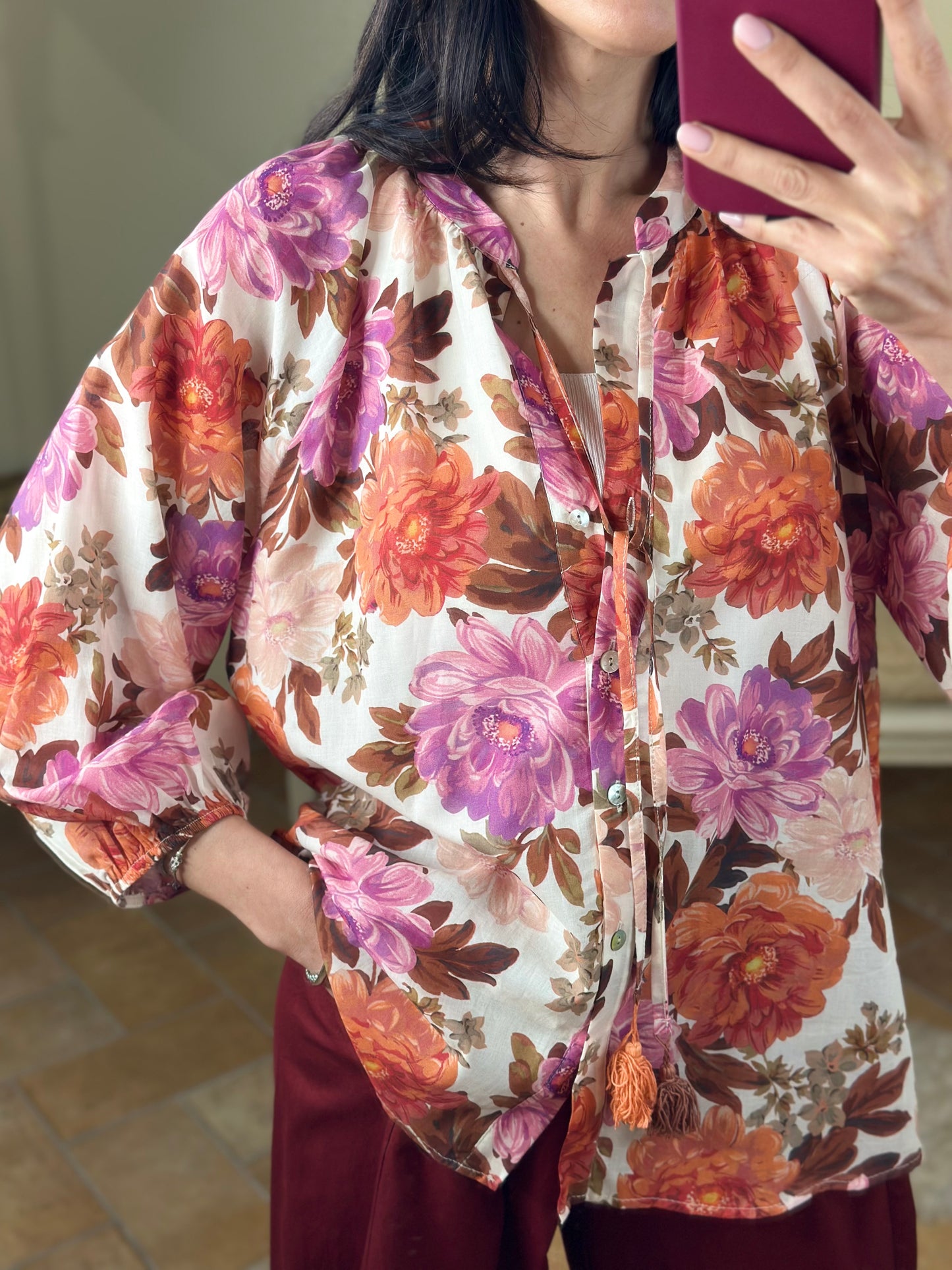 Tensione in CAMICIA stampa fiori