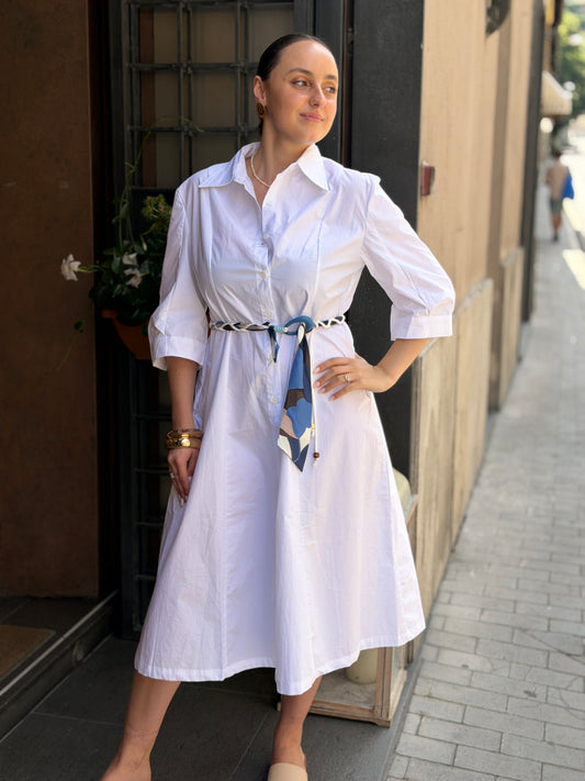 Abito camicia MILITARE E GESSO