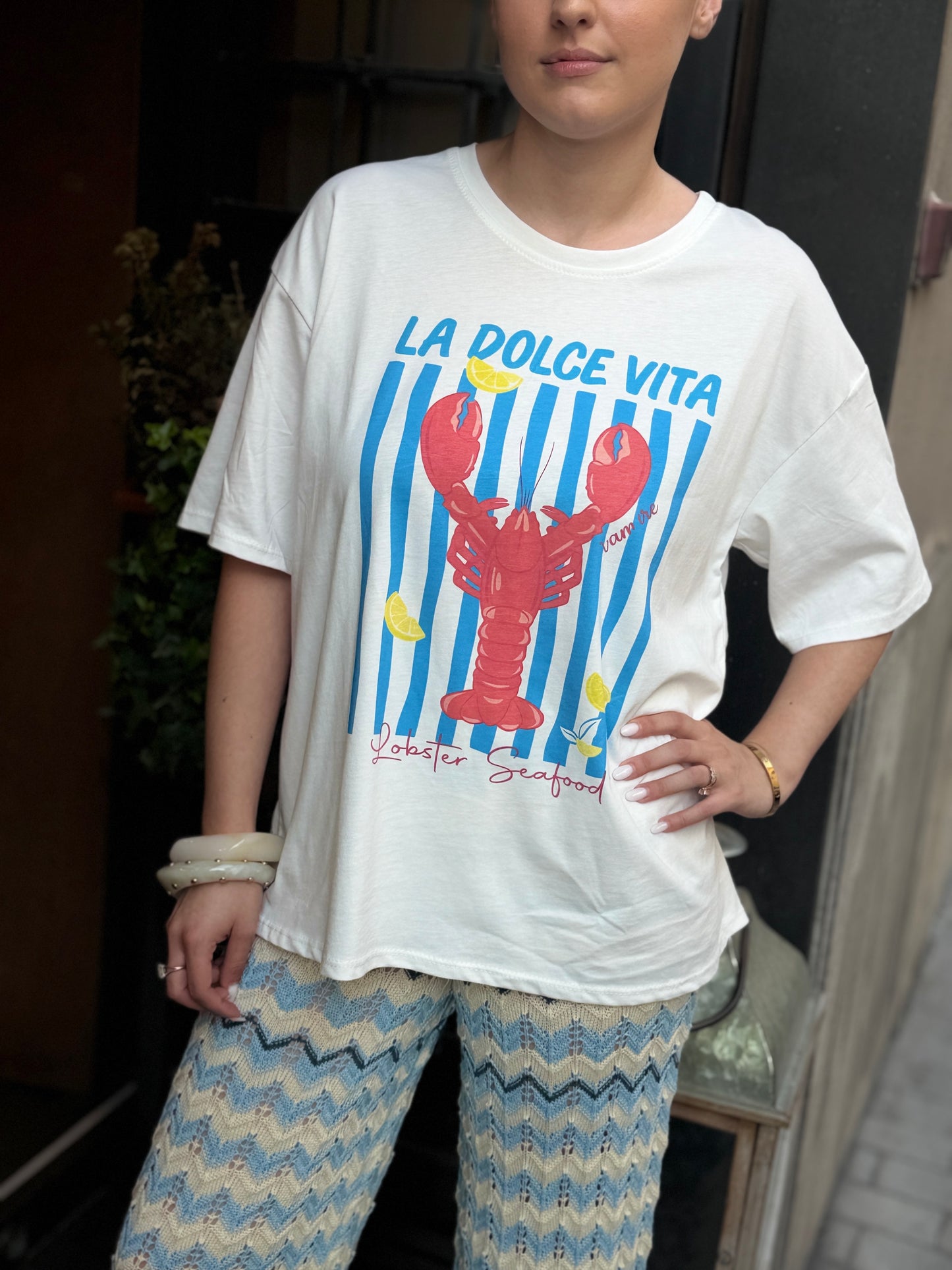 T-shirt stampa “la dolce vita”