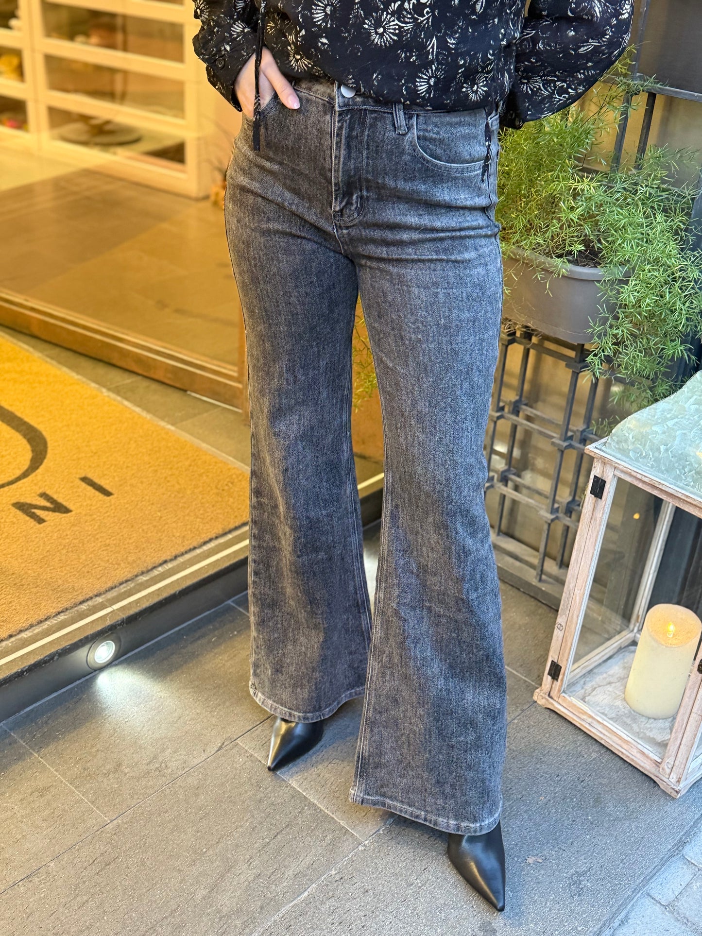 Jeans KELLY zampa GRIGIO