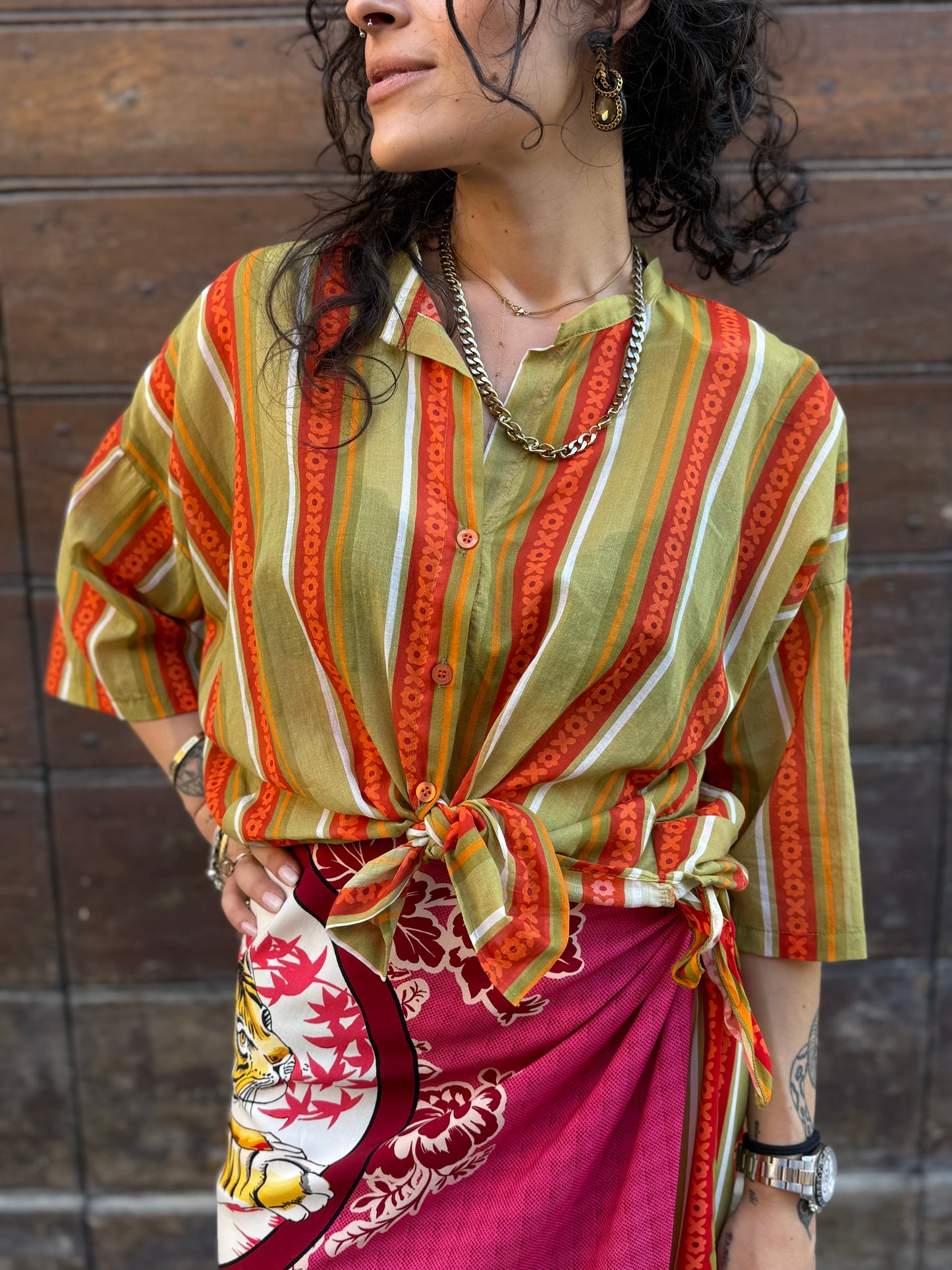 Tensione in camicia coreana FLOWERS