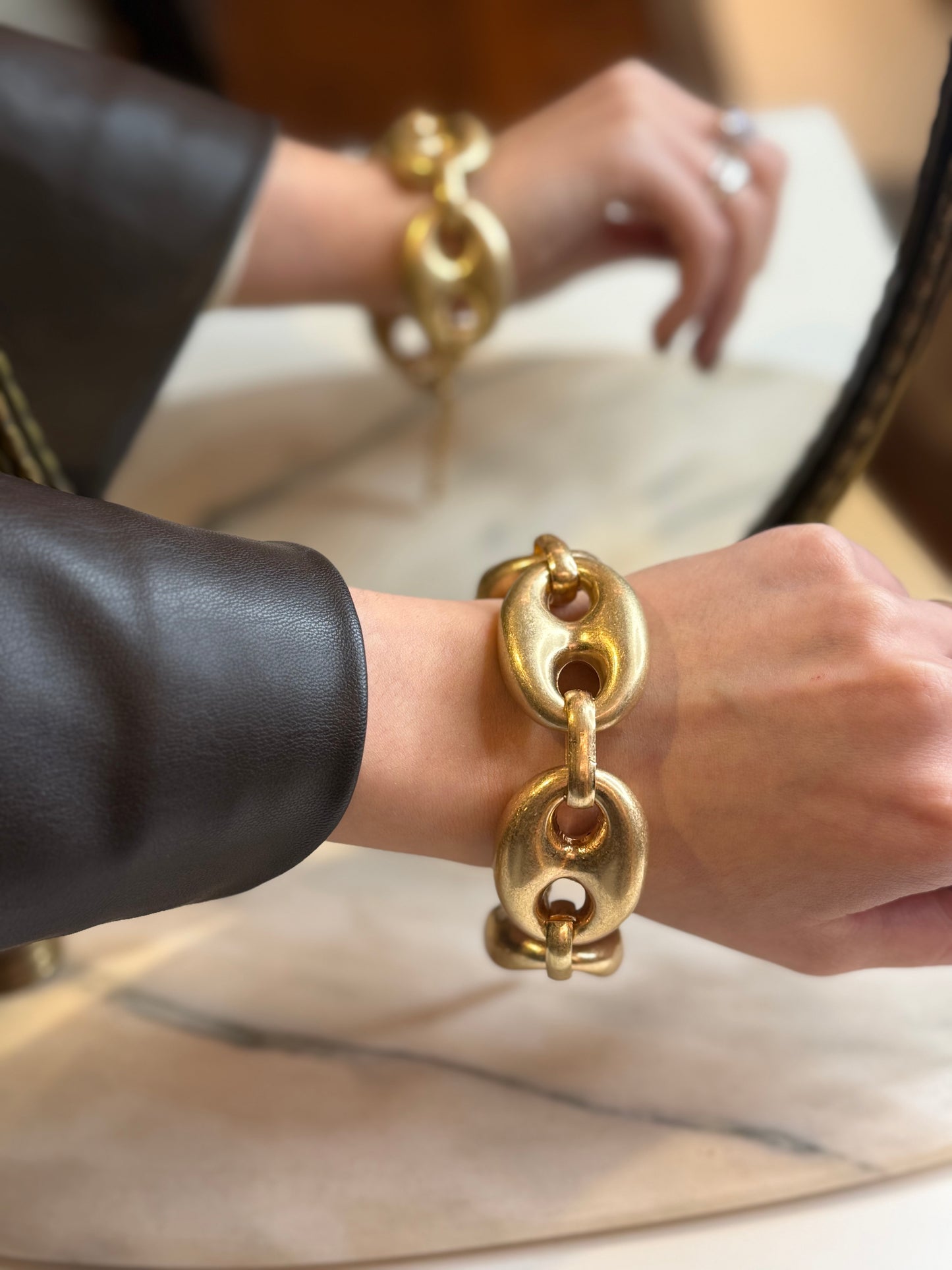 Bracciale ORO catena con maglie a ciambella