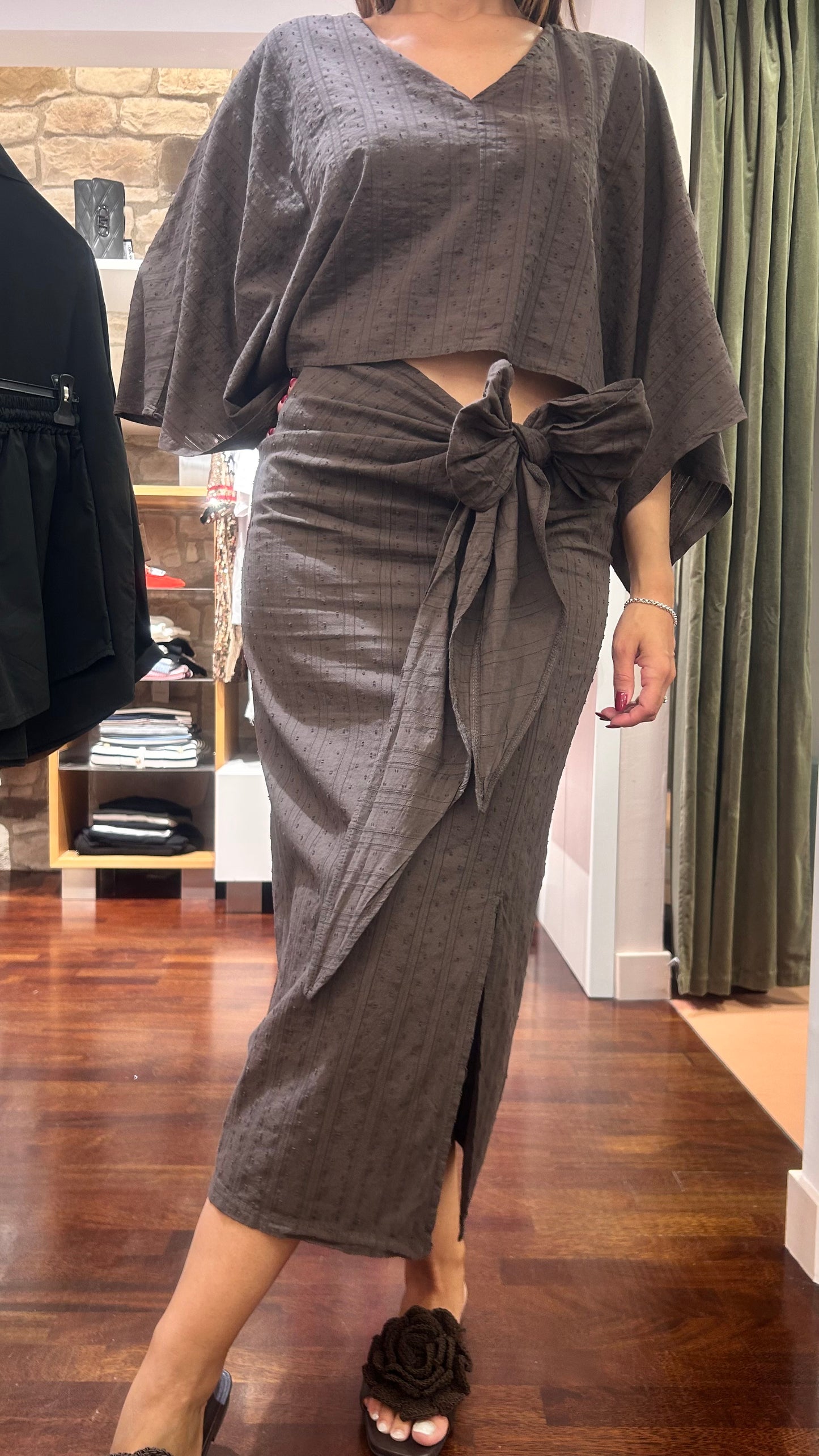 Gonna lunga con fiocco MORO