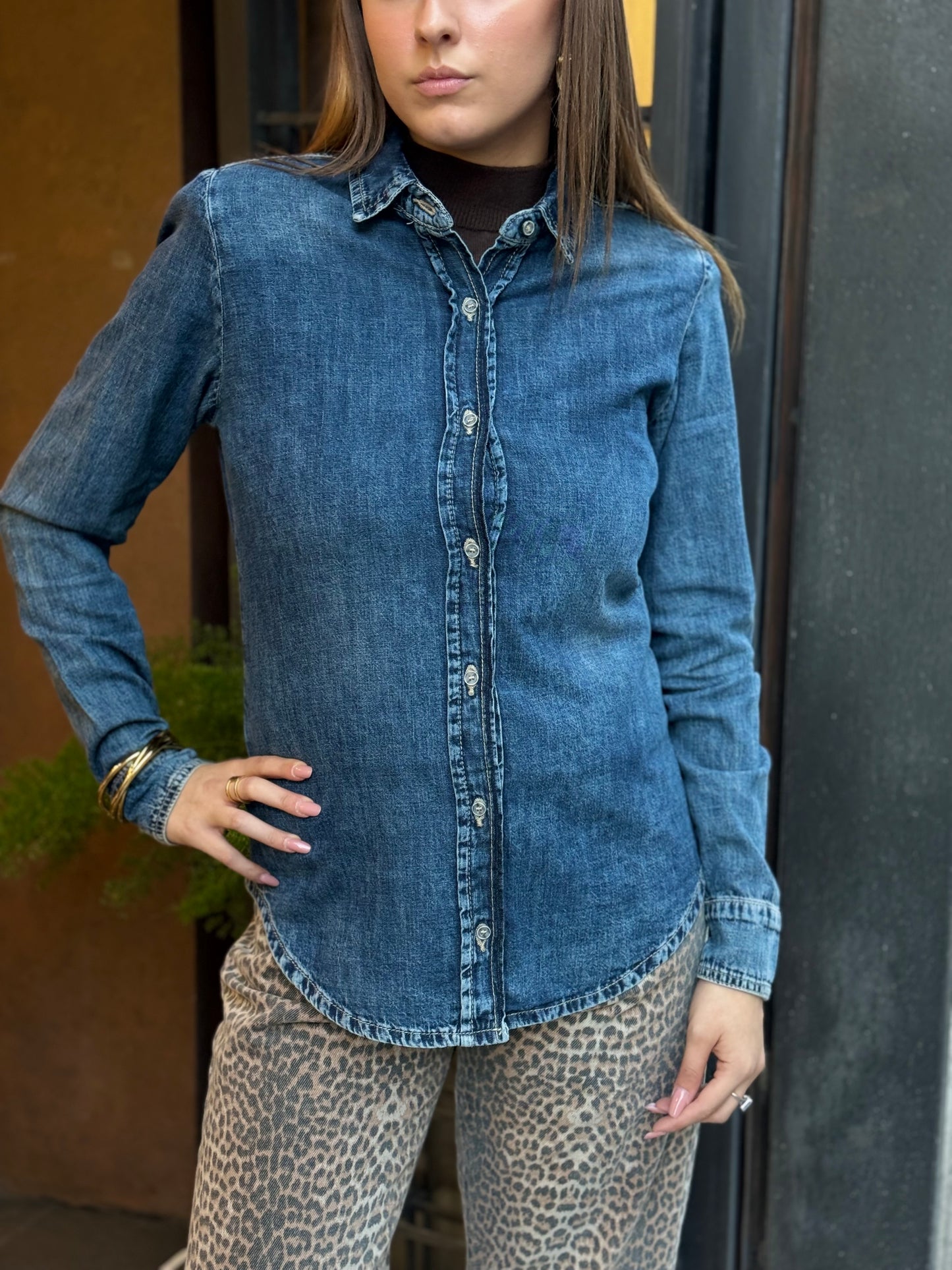 Tensione In Camicia blu denim DALISI