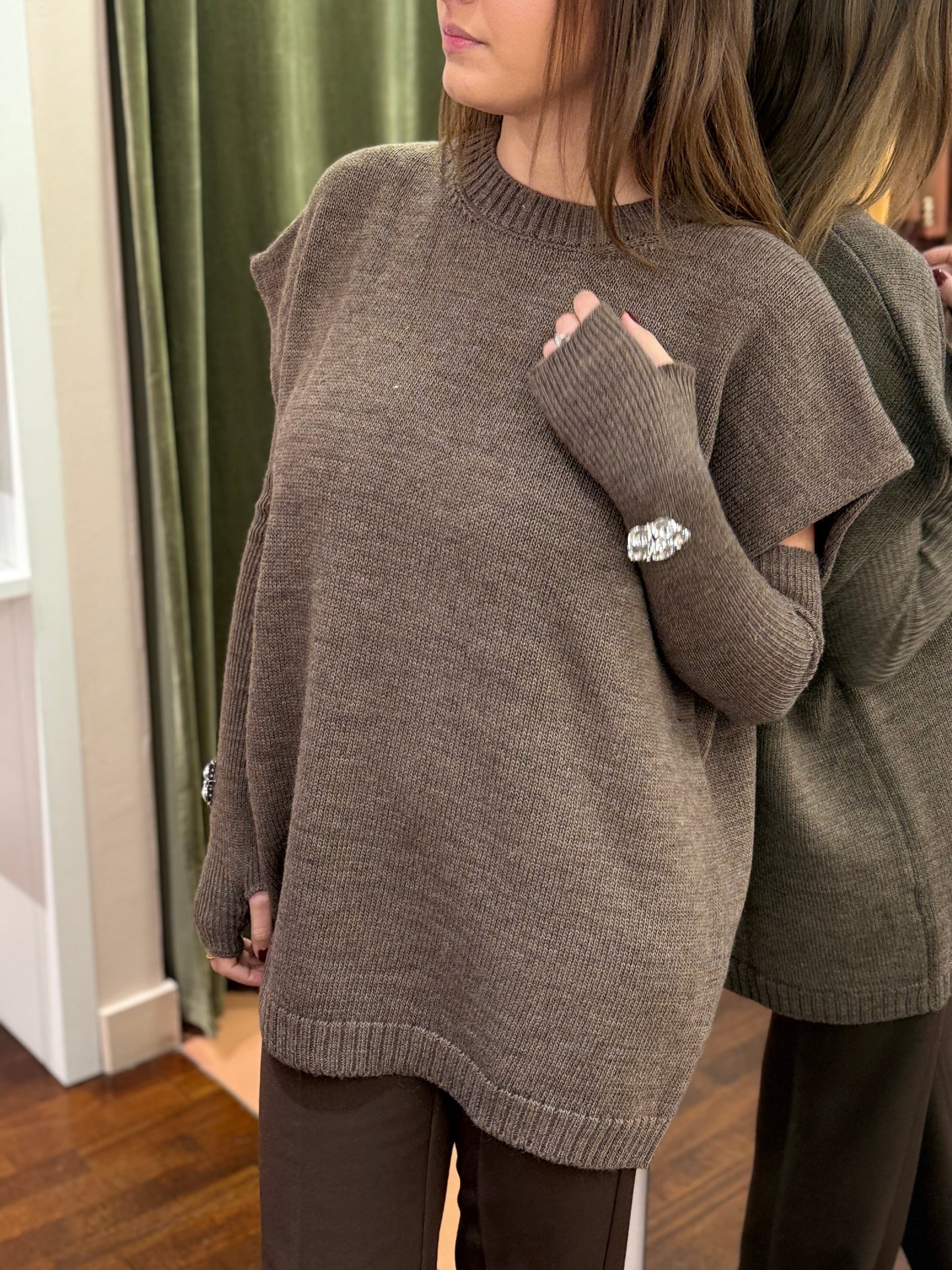 Tensione In Gilet con manicotto MARRONE