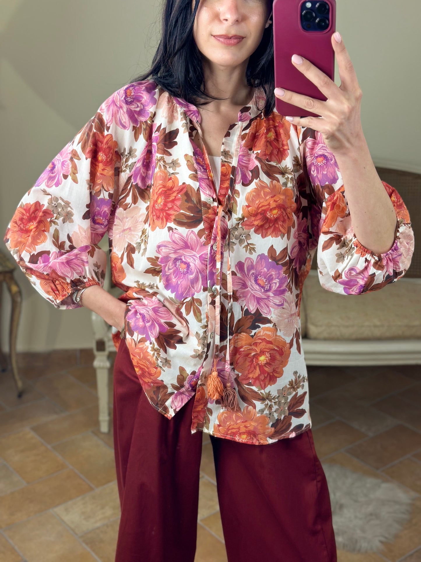 Tensione in CAMICIA stampa fiori