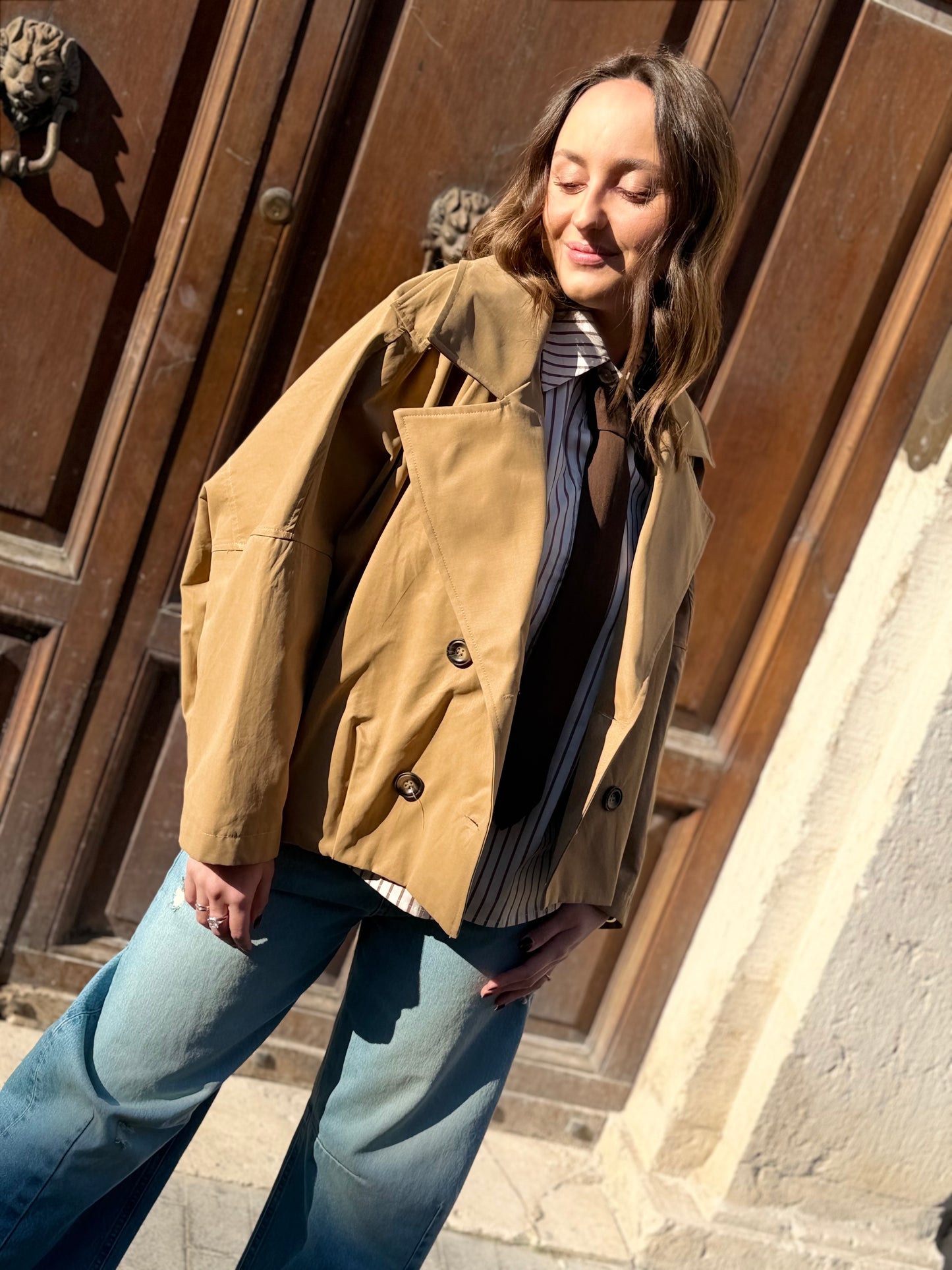 Haveone Trench corto CAMMELLO