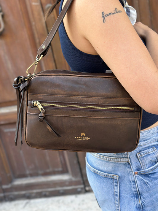 Cuoieria Fiorentina CAMERON CAMERA BAG CARAMEL