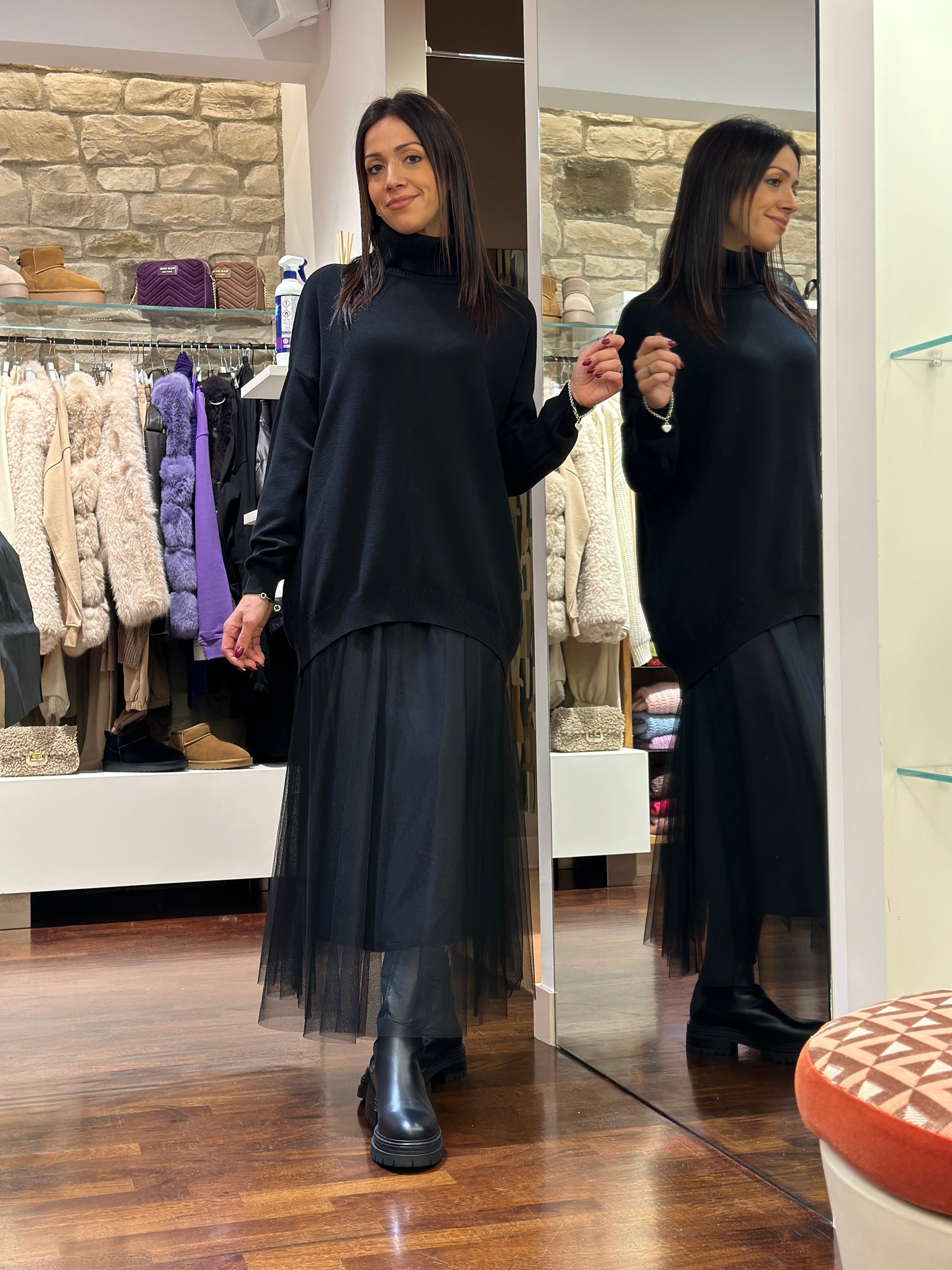 Spazio Sand- gonna in tulle