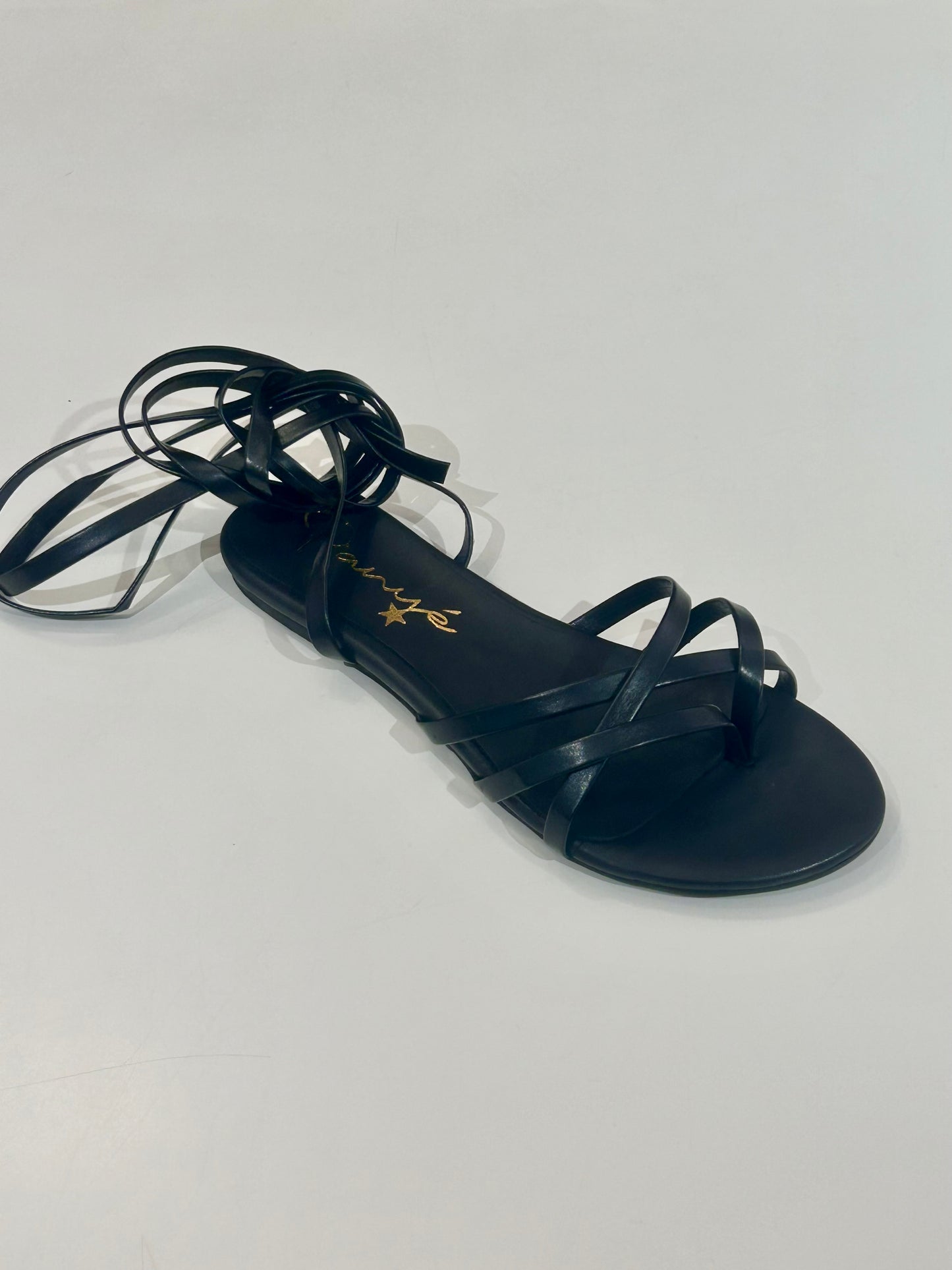 Ranyé infradito NERO alla schiava