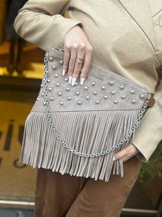 La Carrie POCHETTE NIGHT EDITION  TAUPE